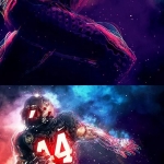 PS照片转星空光电特效，插件动作一键完成