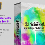 195款高端水彩水墨Photoshop笔刷，限时领取