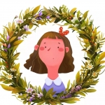 国外插画师Hannah彩铅可爱人物插画83张