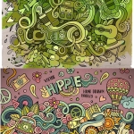 国外时尚涂鸦矢量插画，美翻的涂鸦艺术