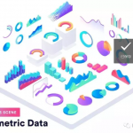 互联网系列2.5D插画矢量素材，电脑、手机、数据