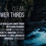 Premiere预设：22个现代简洁文字标题字幕条4K动画