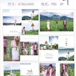 最新婚纱照写真PSD模板，韩式唯美大气简洁