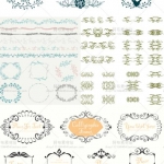 简约欧式花纹LOGO角框花边分割线