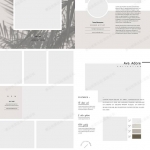 文艺范欧美简洁风格杂志内页排版PSD