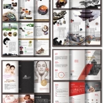 高端三折页排版模板PSD源文件