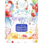 水彩手绘花卉植物合集PNG免扣素材