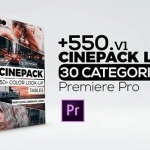 550种高质量电影胶片婚礼音乐视频纪录片LUTs调色预设+Premiere预设