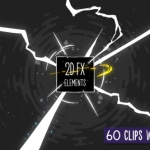 60个二维动漫卡通能量电流烟雾爆炸MG动画元素