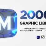 Premiere模板-2000种时尚文字标题图形设计排版字幕条转场调色音效预设包