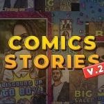 AE模板-6组复古卡通动漫风格竖屏封面设计介绍动画