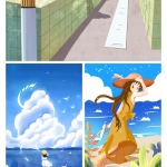 二十四节气传统大暑节日祝福广告插画海报背景PSD设计素材模板