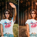 黄金时段逆光通透暖色调人像Lightroom预设