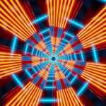 视频素材-赛博朋克隧道穿梭光线图形空间穿梭素材