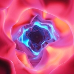 视频素材-穿梭快速旋转通过虫洞飞行前进素材