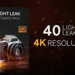 视频素材-40个镜头漏光炫光闪烁动画