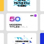 Premiere模板-50个现代时尚精美文字标题动画