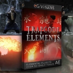 AE模板-三维石土风沙水花火焰闪电合成特效预设