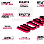 FCPX插件-20个超酷红黑文字大标题动画