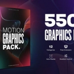 AE脚本-550个时尚文字标题排版设计图文组合宣传转场LOGO背景动画