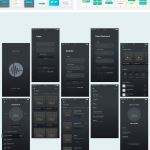 手机移动端整套AAP交互UI界面套图面试作品集AI/PSD设计素材模板