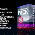 Premiere模板-200款抖音转场信号故障干扰画面故障破损特效