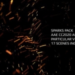 AE模板-17种由Particular插件制作火星飞溅粒子特效动画