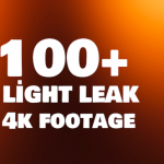 视频素材-100个电影镜头漏光闪烁叠加动画
