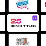 PR脚本-25种综艺动漫卡通可爱有趣贴纸气泡花字标题动画