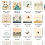 1180张欧美简约插画临摹素材+此风格专用笔刷