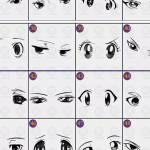 动漫眼睛线稿笔刷