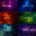 AE模板-唯美漂亮微观细腻粒子线条文字标题开场宣传片头动画