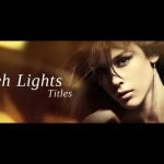 金色大气散景灯标题文字介绍照片展示PR模板