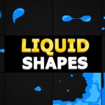 水滴水花流体特效液体形状动画PR视频素材