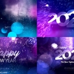 AE模板-绚丽光斑粒子礼花图文介绍2022新年倒计时开场片头