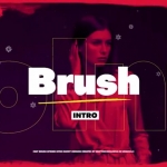 动感炫酷笔刷特效内容宣传展示Premiere视频模板