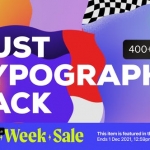 PR脚本-400个时尚创意字幕条标题排版设计文字动画Just Typography Pack V2
