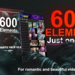 AE脚本-600组浪漫婚礼爱情文字标题转场调色藤蔓花纹光效粒子动画 RomanticV2.0