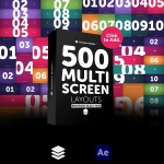 AE脚本-200组视频动态分屏过渡转场预设 Multiscreen Transitions