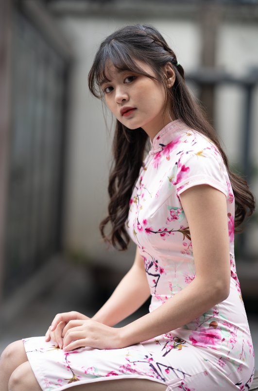 想练修图没有原片旗袍美女人像写真原图来了