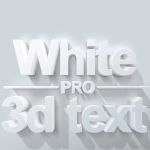 ps白色3D特效字体