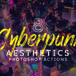 夜间城市景观赛博朋克视频调色