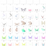 童话森林仙女天使精灵蝴蝶蜻蜓透明翅膀PNG免扣素材