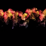 AE模板-炫彩烟雾消散汇聚文字标题特效合成动画