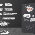 250个笔刷绘画油漆涂鸦蒙版遮罩动画