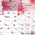 潮流酸性镭射抽象小众液态酸性风格梦幻晕染作品演示PPT模板素材