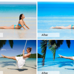 旅拍人像写真清爽蓝调Lightroom预设/APP滤镜/旅行Vlog视频调色LUT预设