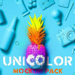 单色产品包装PSD模型包