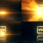 PR模板-金色大气logo落下冲击波特效pr片头模板