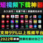 抖音快手西瓜B站 短视频批量去水印下载工具来了！免费无限制！